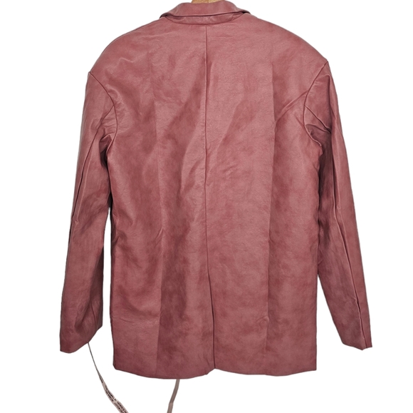 House of CB Keira Blazer Vegan Leather Size Medium New With Tags - Picture 3 of 12